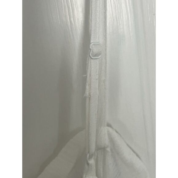 NWT Aqua Swim Tiered Cover-up Maxi Dress •Women XL• Ivory Smocked Sleeveless - Picture 5 of 11